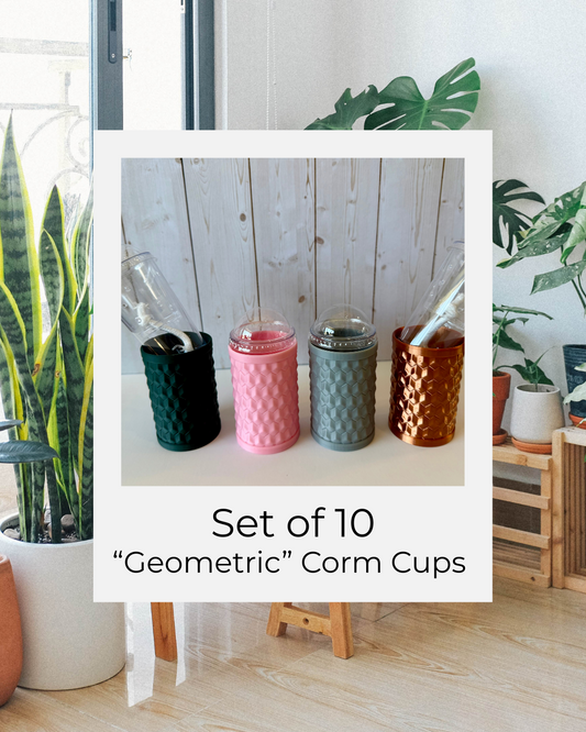 Geometric Opaque Corm Cups 10-pack!