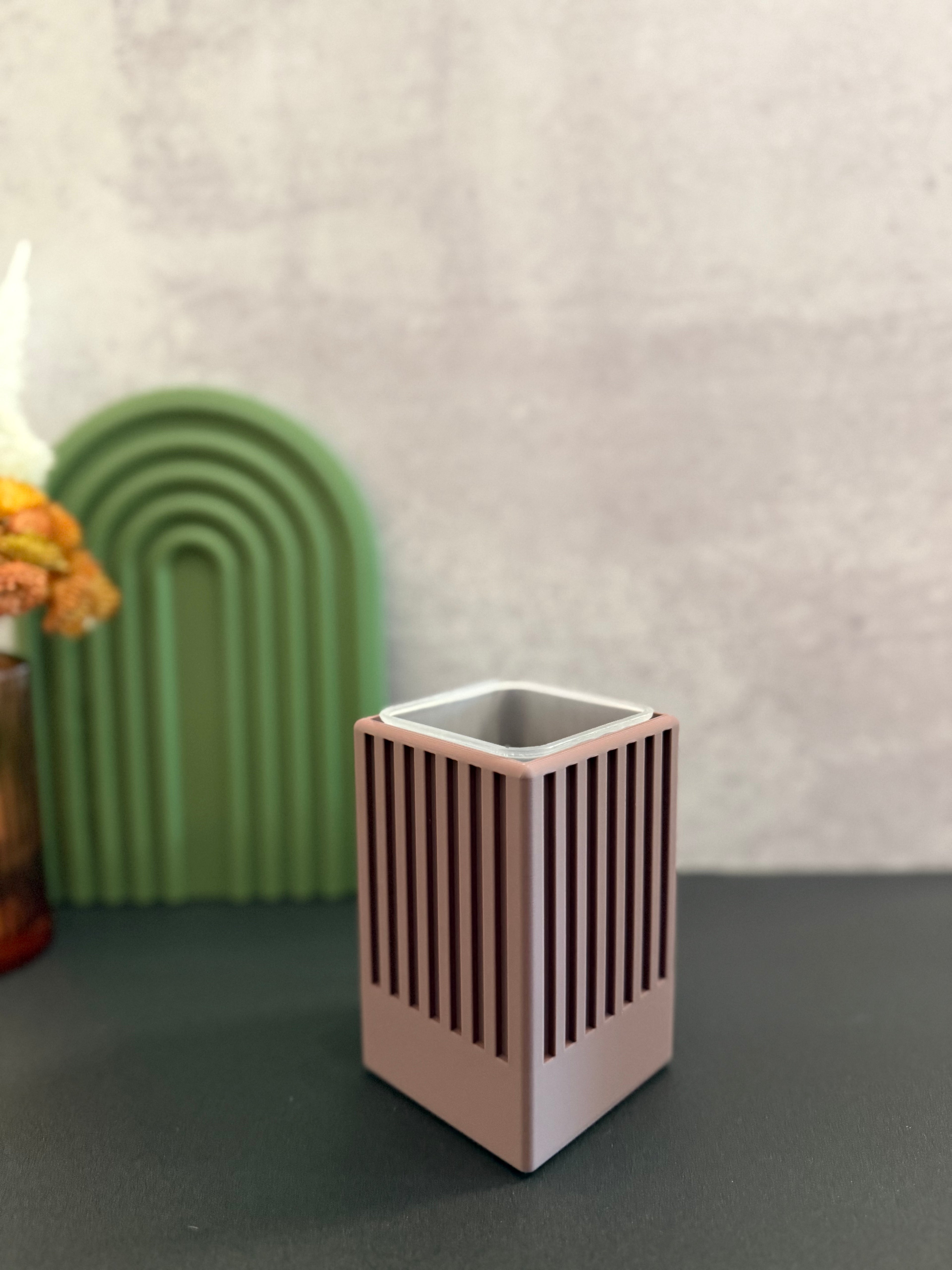 Studio Series: Fluted Cube (2.5") Self Watering Pot