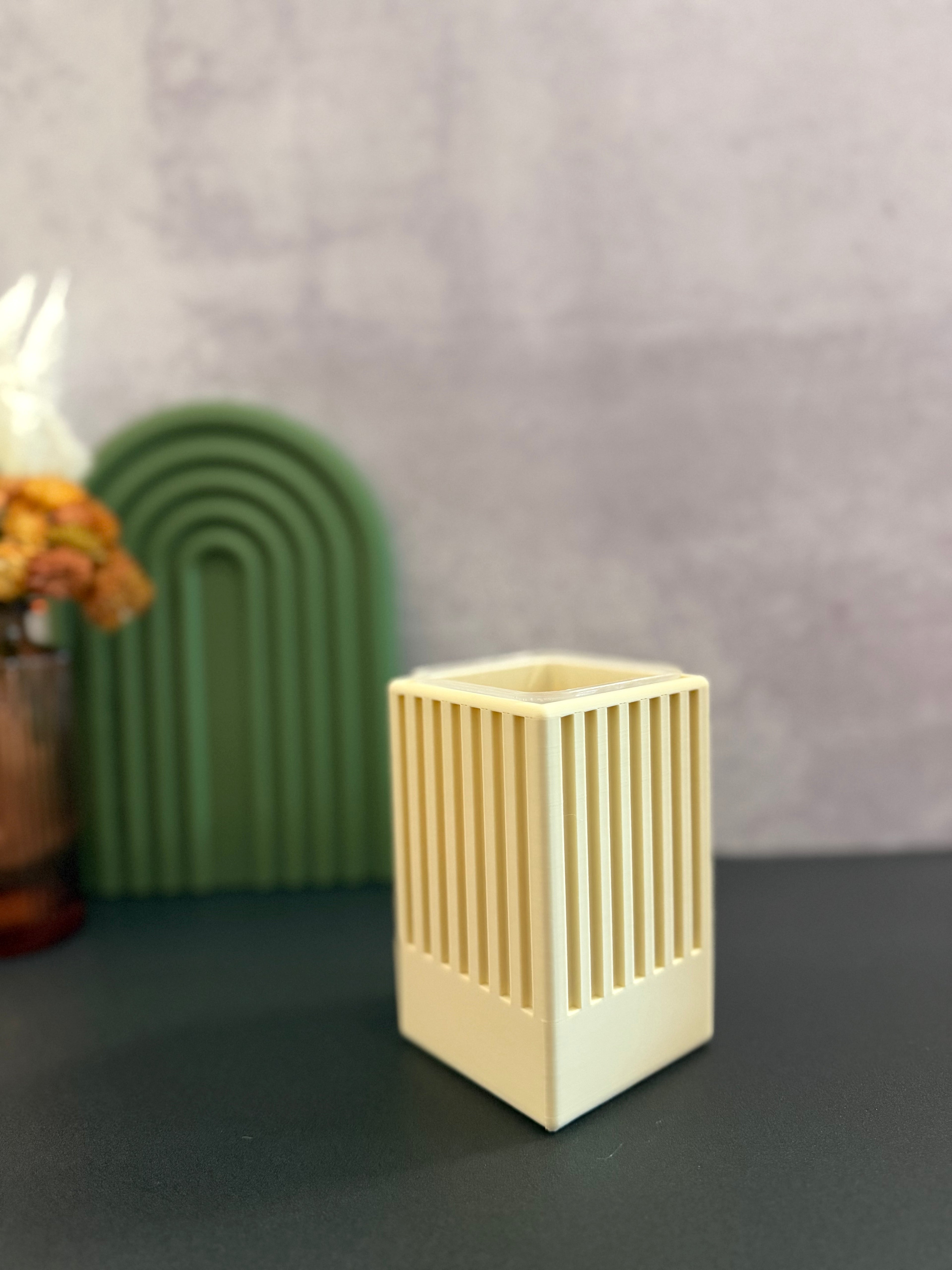 Studio Series: Fluted Cube (2.5") Self Watering Pot